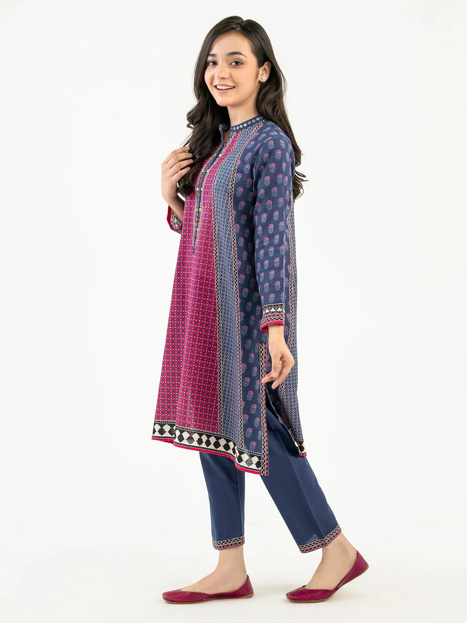 2 Piece Khaddar Suit-Printed(Pret)