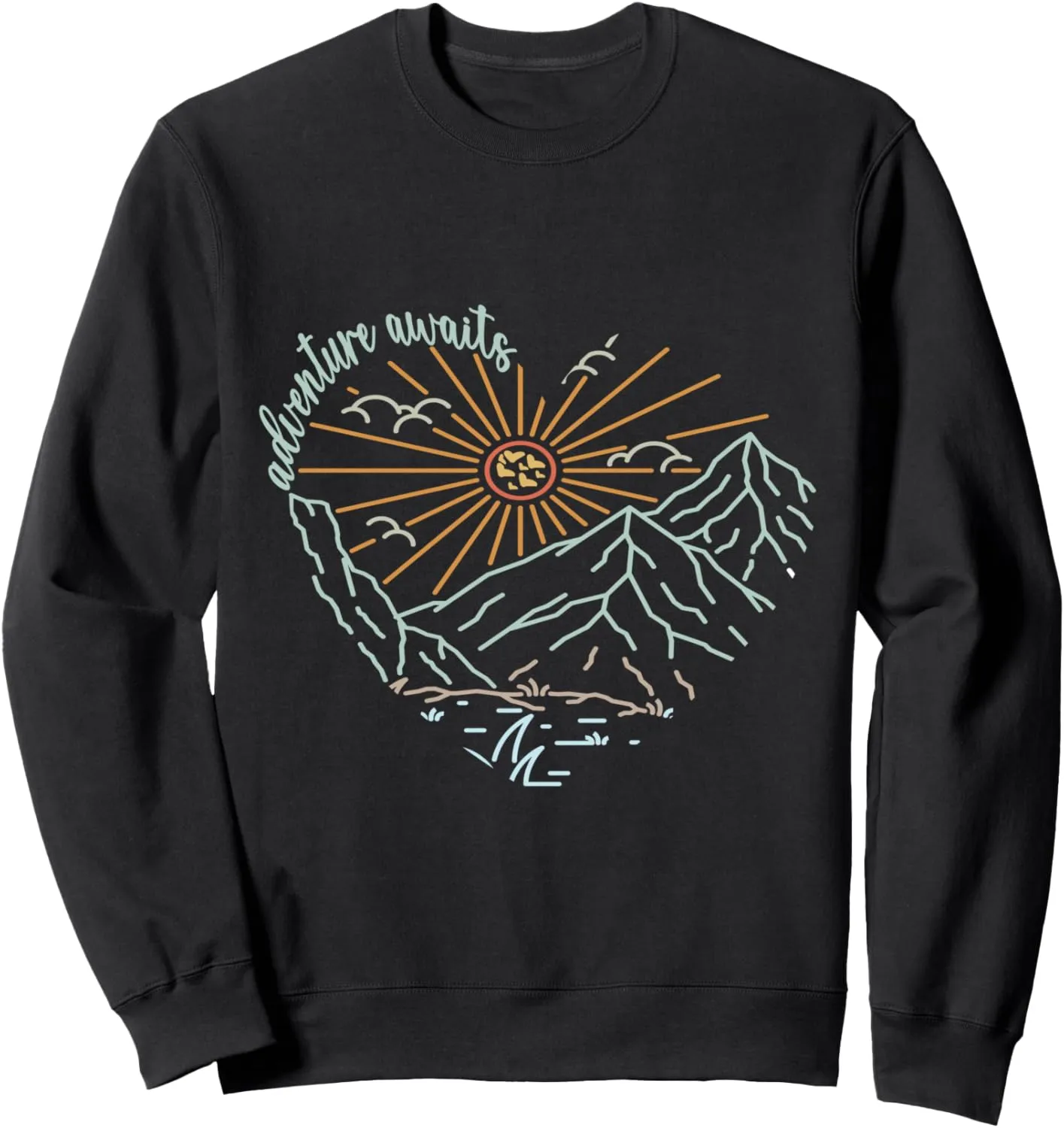 Adventure Awaits Funny Travel Graphic Sweatshirt