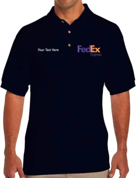 ALLNTRENDS FedEx Men's Polo T Shirt Embroidered FedEx Ground Apparel