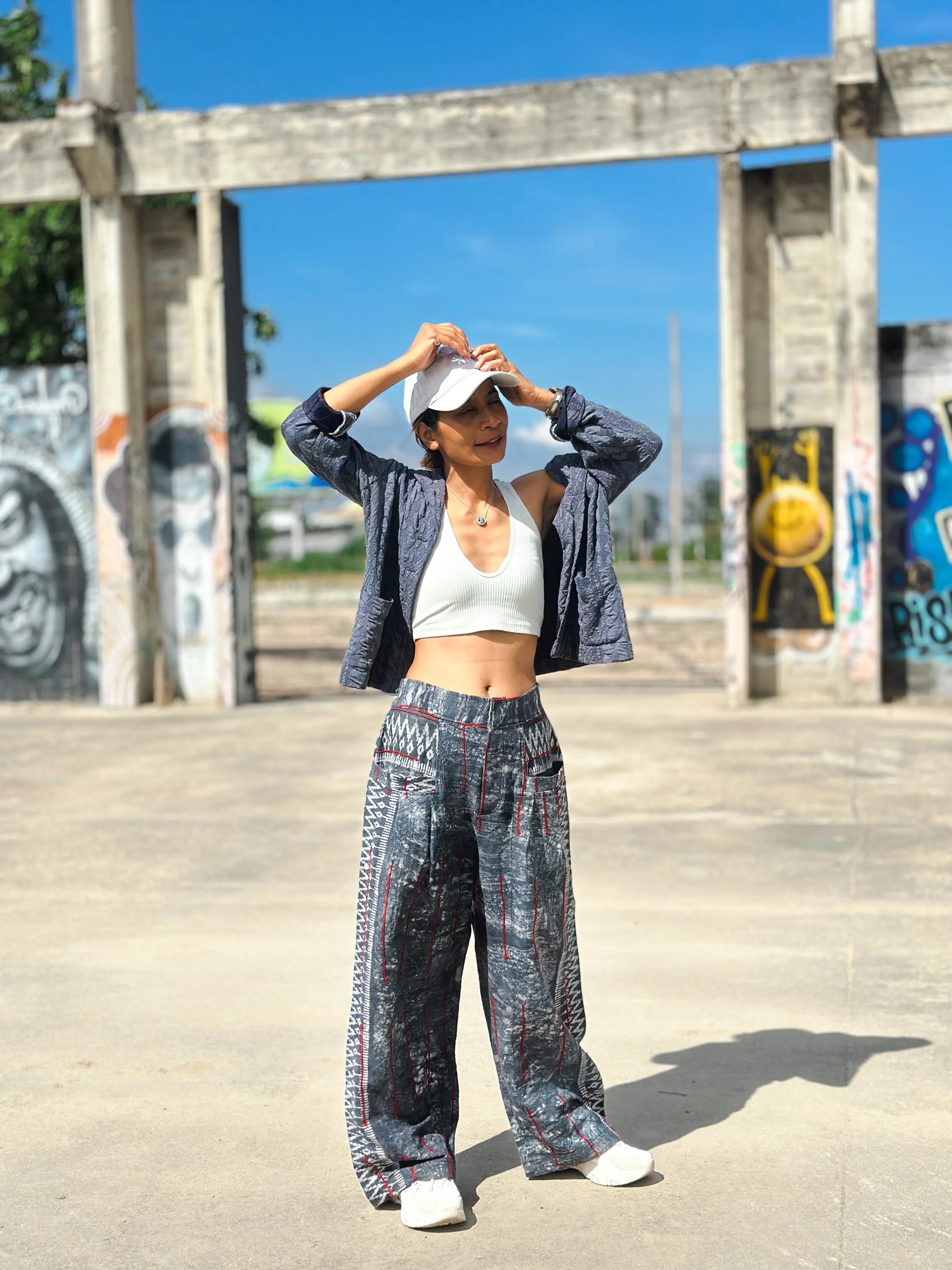 Batik hemp pants
