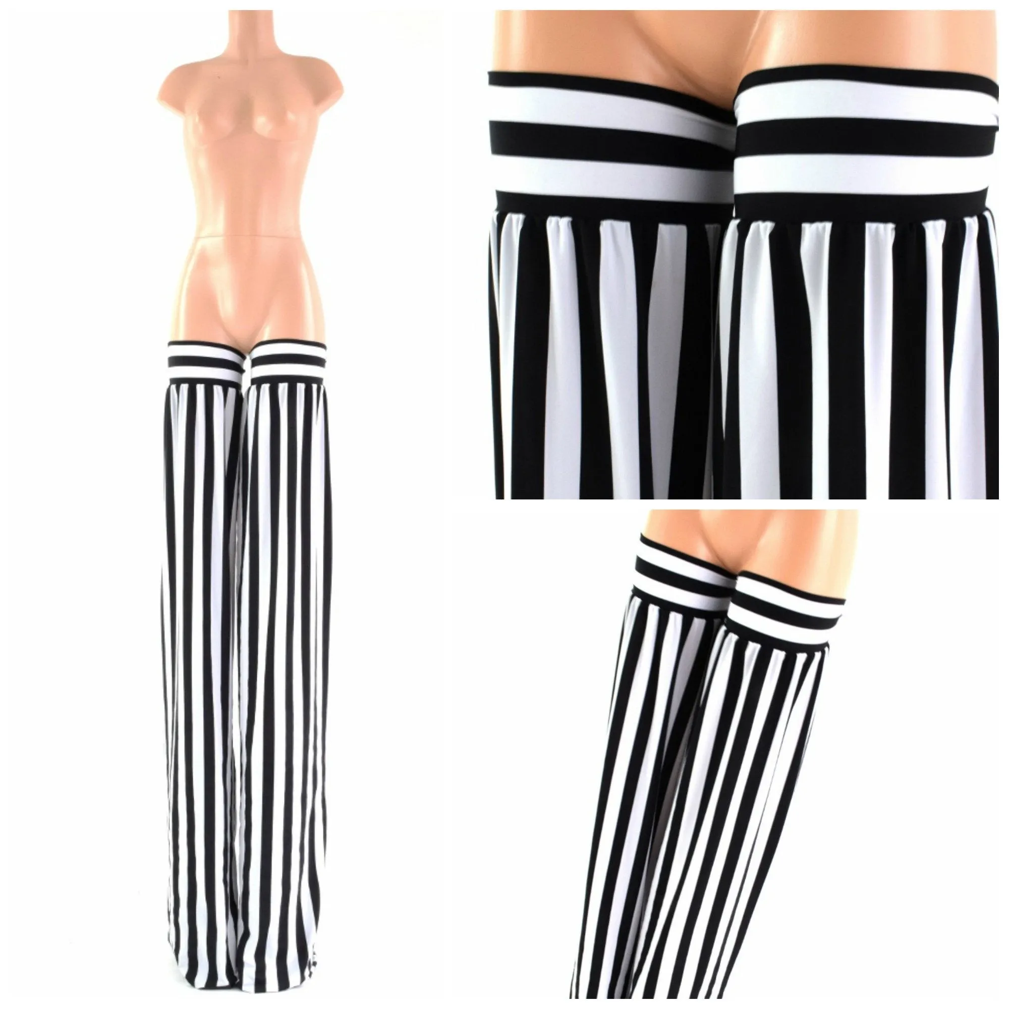 Black & White Stripe Stilt Covers