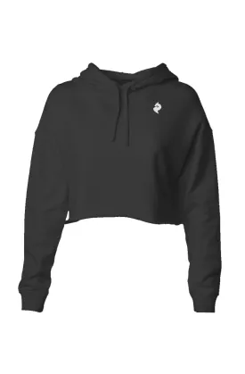 Black Lightweight Crop Hoodie