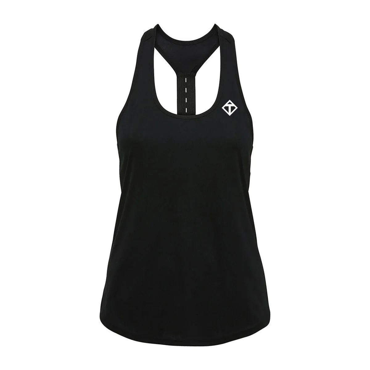 Black Performance Strap Back Vest