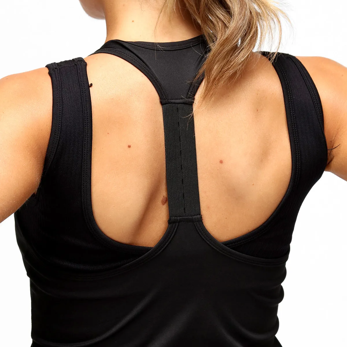 Black Performance Strap Back Vest