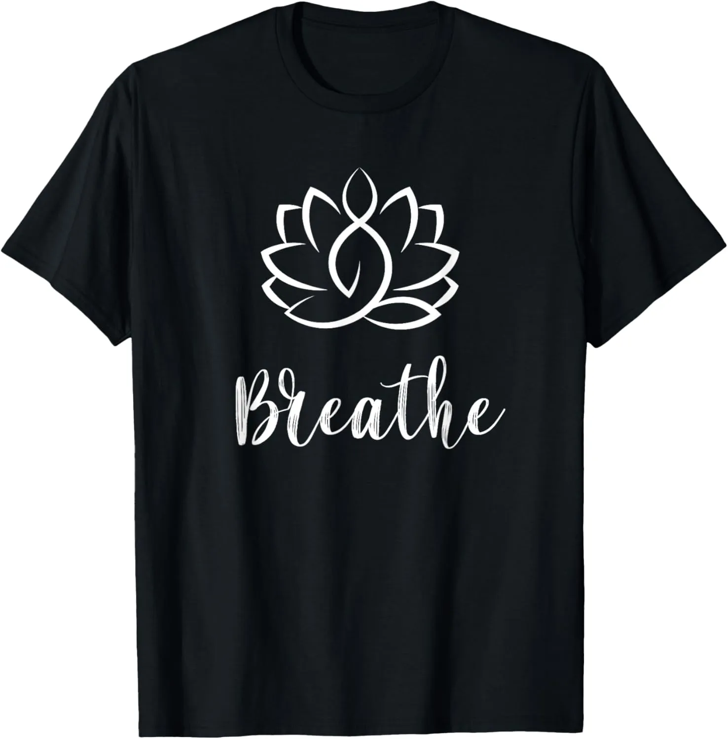 Breathe Buddha Lotus Flower Meditation Yoga T-Shirt
