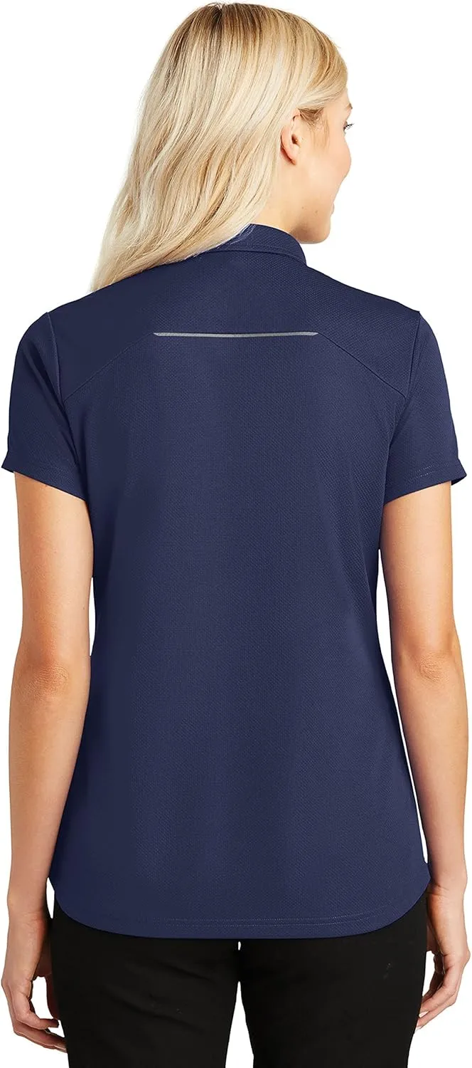 Custom Embroidered Polo Shirts for Ladies - Pinpoint Mesh Quarter Zip Personalized Embroidery Polos