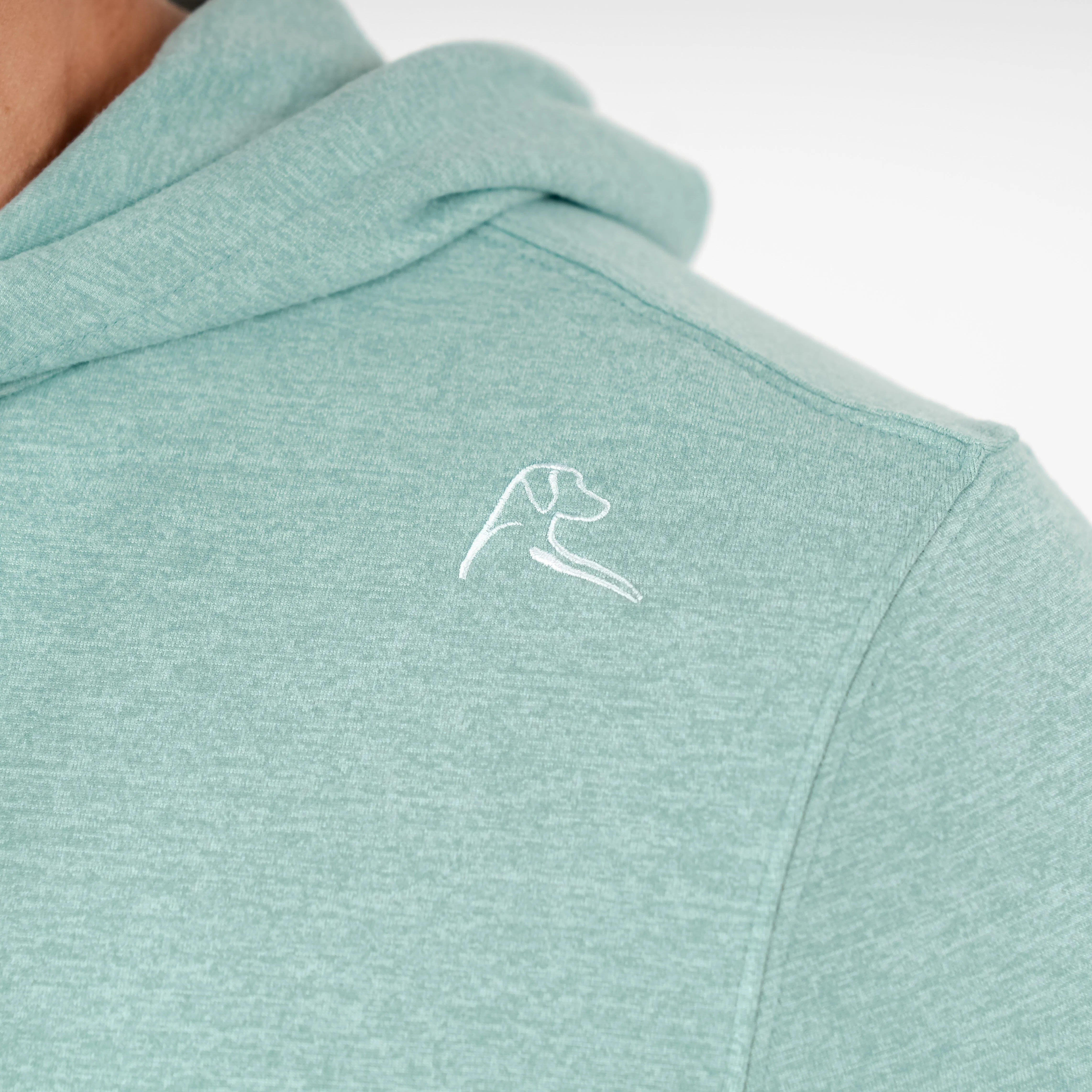 Hesi Performance Hoodie | Heather - Bullfrog Green/Antigua Green