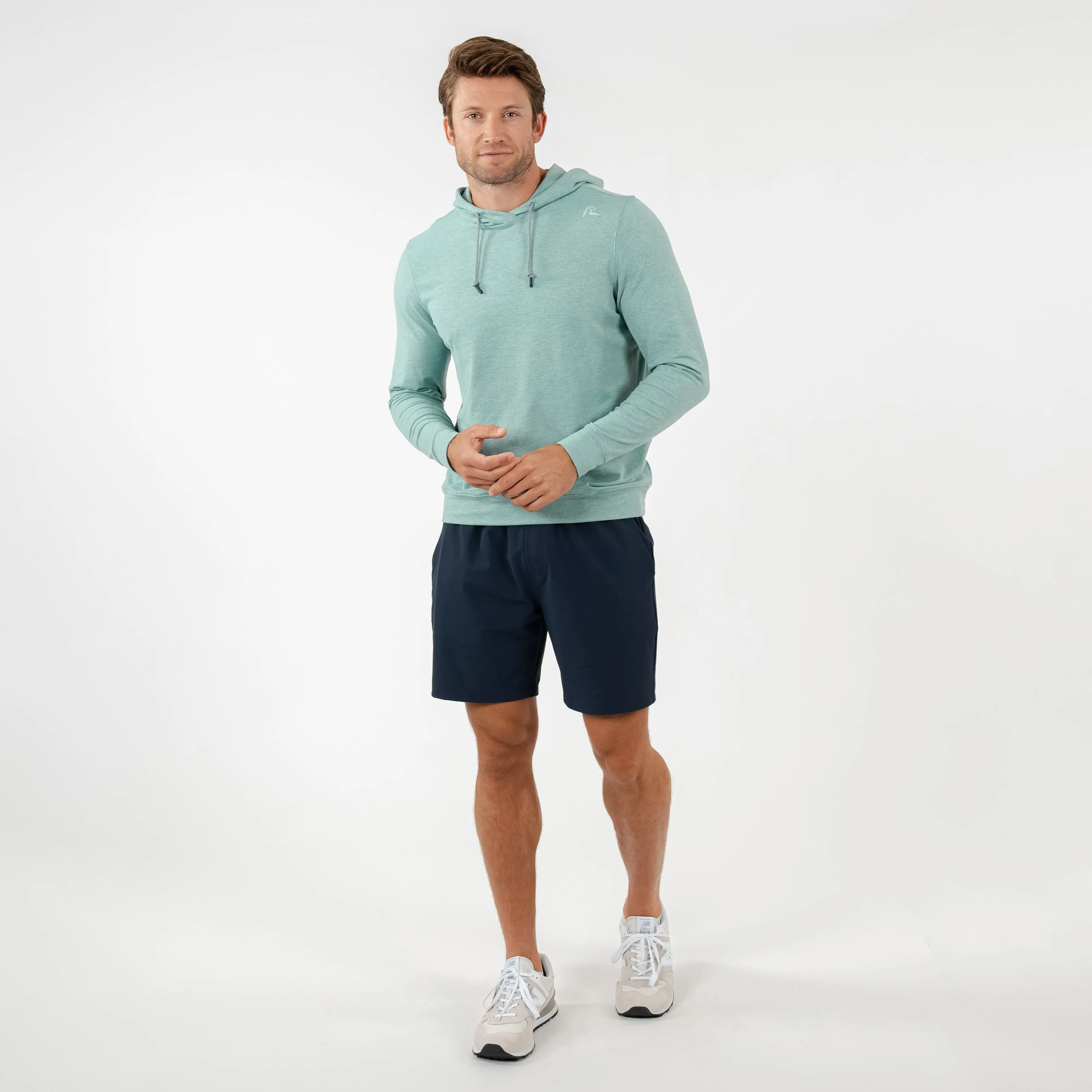 Hesi Performance Hoodie | Heather - Bullfrog Green/Antigua Green