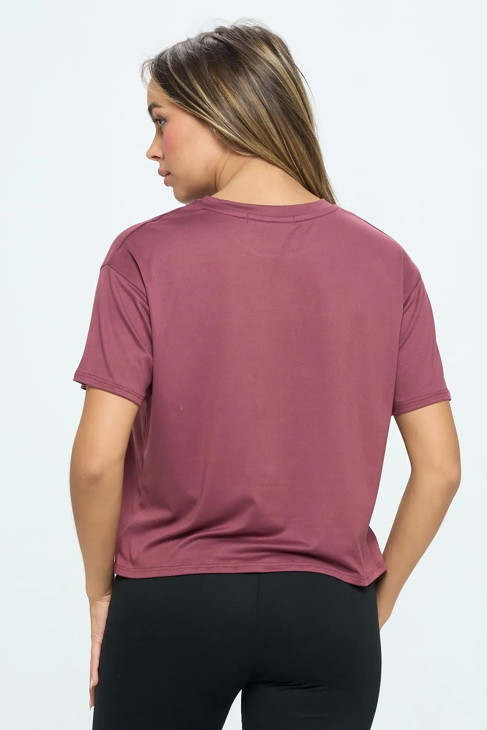 KNIT RIOT Womens Crop Top  Short Sleeve Soft Boxy Crewneck Casual Active Workout Yoga Running Cropped Tee T Shirts