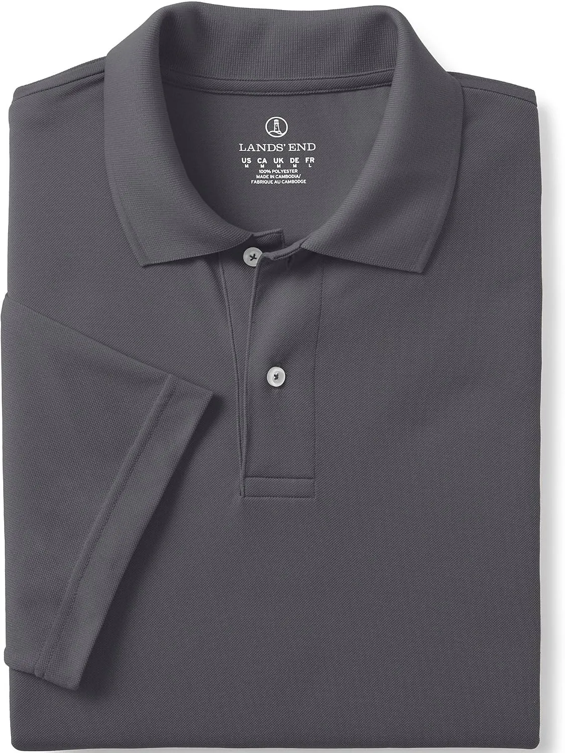 Lands' End Men's Short Sleeve Polyester Polo