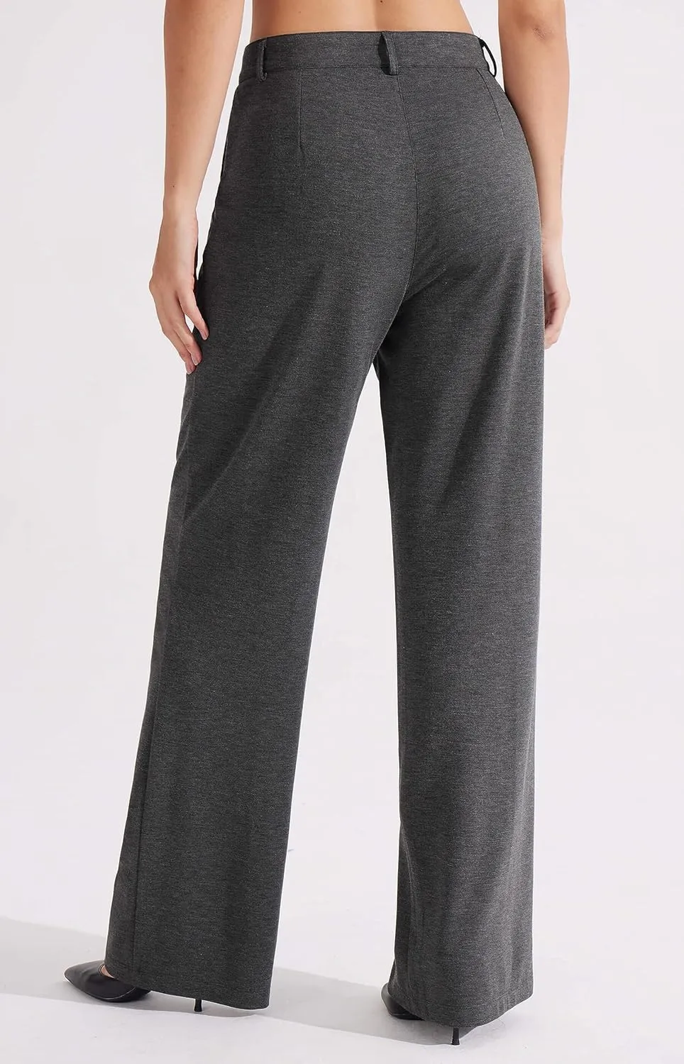 Libin Women's Wide Leg 29"/31" High Waisted Pants Business Work Slacks Pants Dress Yoga Golf Casual Trousers