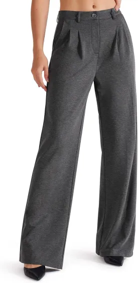 Libin Women's Wide Leg 29"/31" High Waisted Pants Business Work Slacks Pants Dress Yoga Golf Casual Trousers