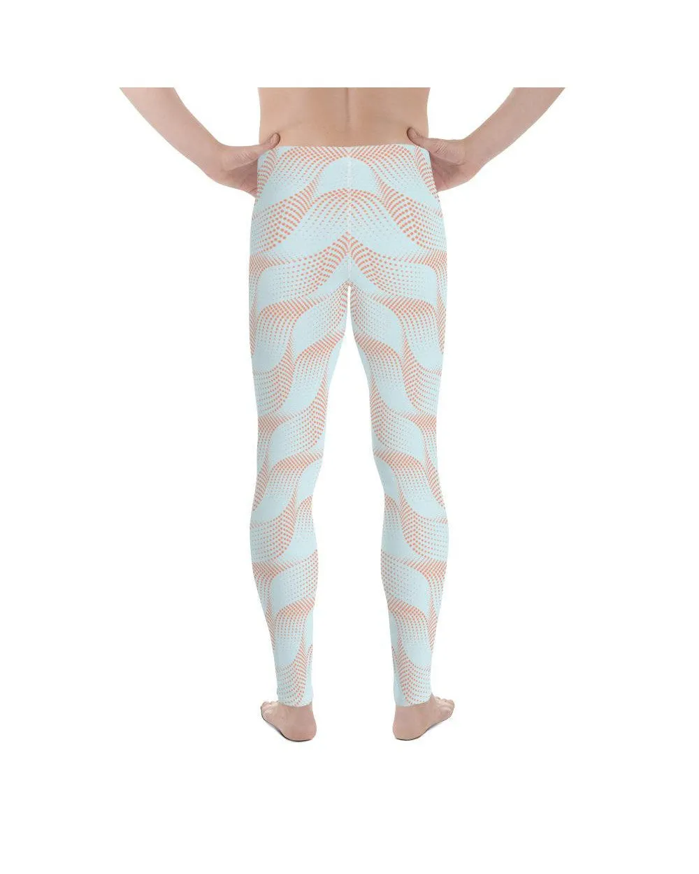 Light Blue & Apricot Wave Meggings