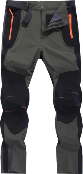 Men's Hiking Cargo Pants Outdoor Water Resistant Lightweight Quick-Dry Athletic Apparel, namely, Pants