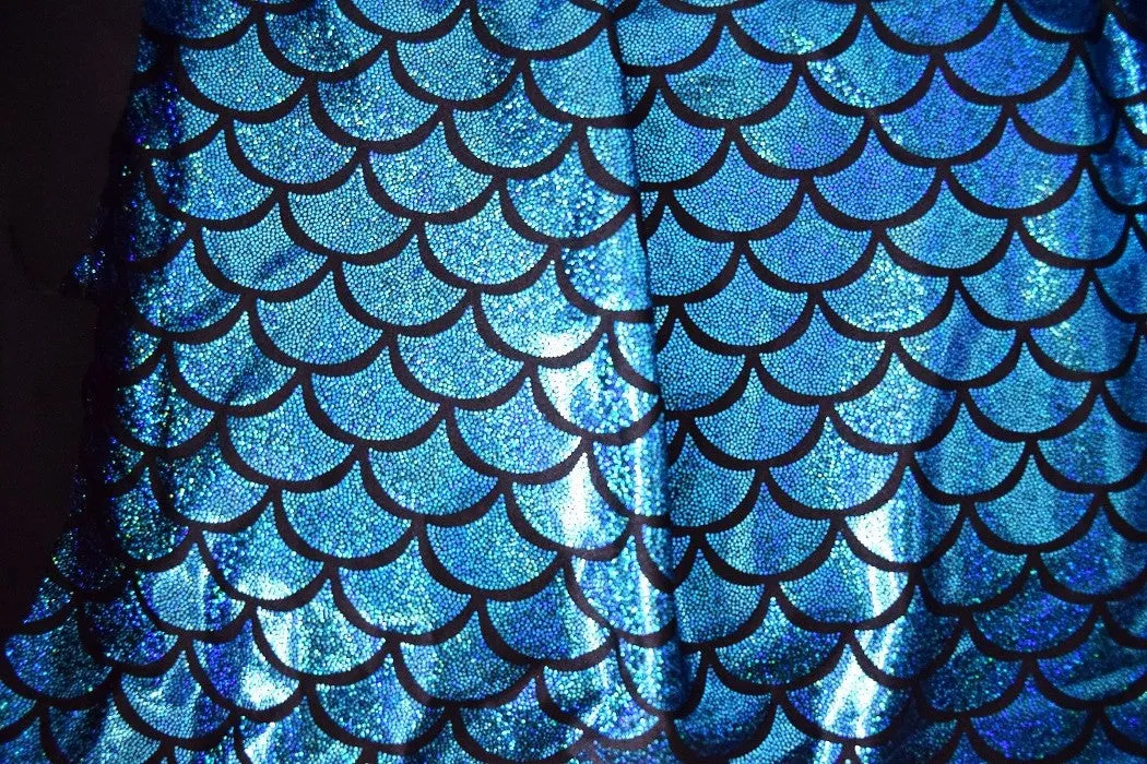 Mermaid Scale High Waist Capri Leggings