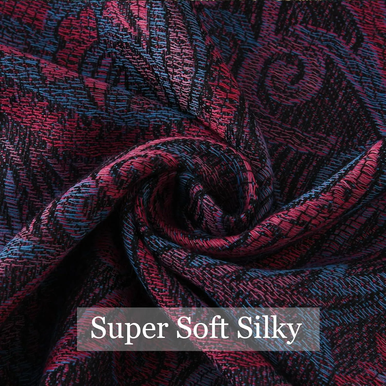Paisley Pashmina Rave Shawl Scarf-Women's Reversible Ethnic Jacquard Pashmina Wraps for Evening Travel