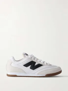 RC42 suede-trimmed leather sneakers