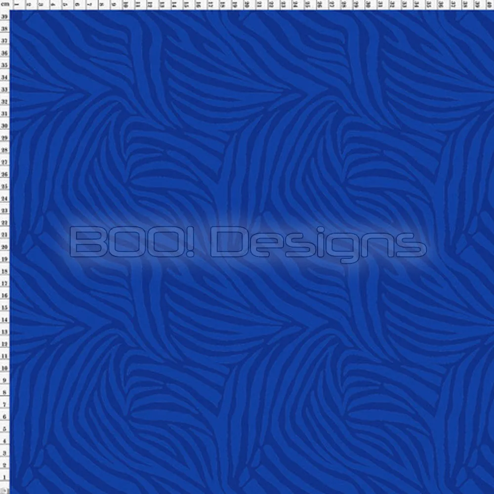 Spandex Equus Zebra Blue