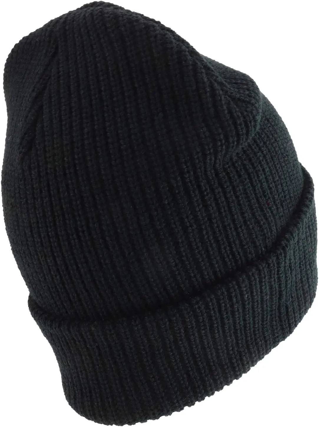 Trendy Apparel Shop Oversized Big Size Plain Ribbed Knit Cuff Long Beanie Hat