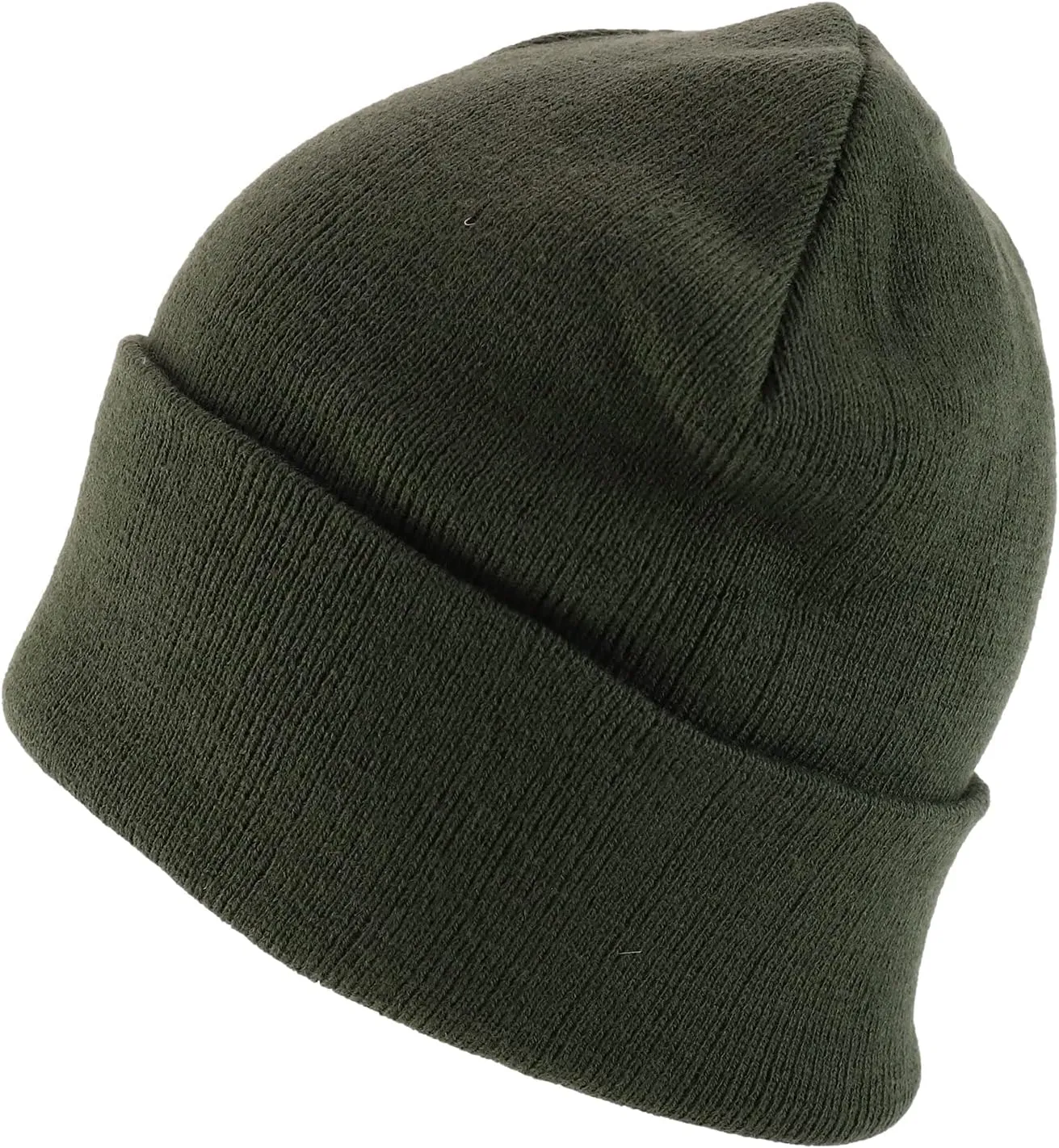 Trendy Apparel Shop XXL Oversized Solid Cuff Long Stretchy Winter Beanie Hat