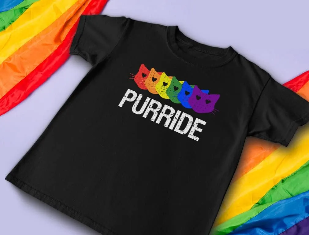Tstars Love Pride Shirt for Men | LGBTQ Gifts - Gay Equality Rainbow Flag Mens Apparel