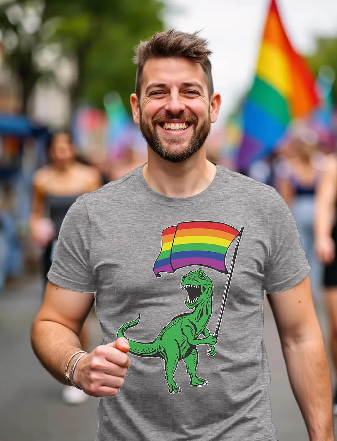 Tstars Love Pride Shirt for Men | LGBTQ Gifts - Gay Equality Rainbow Flag Mens Apparel