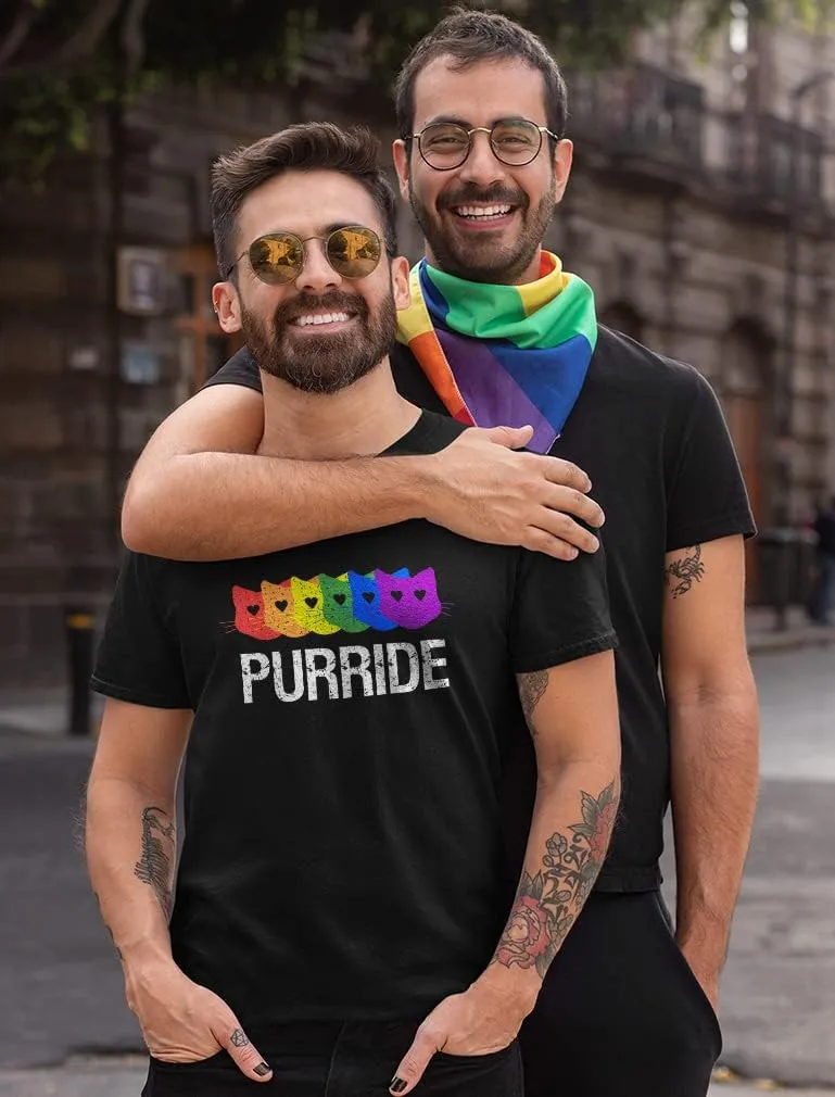 Tstars Love Pride Shirt for Men | LGBTQ Gifts - Gay Equality Rainbow Flag Mens Apparel