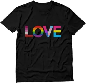 Tstars Love Pride Shirt for Men | LGBTQ Gifts - Gay Equality Rainbow Flag Mens Apparel