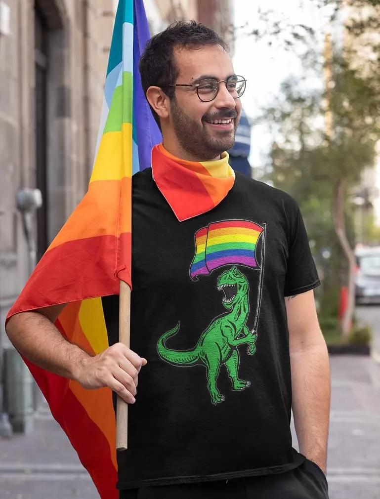 Tstars Love Pride Shirt for Men | LGBTQ Gifts - Gay Equality Rainbow Flag Mens Apparel