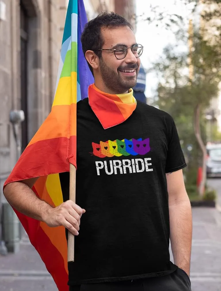 Tstars Love Pride Shirt for Men | LGBTQ Gifts - Gay Equality Rainbow Flag Mens Apparel