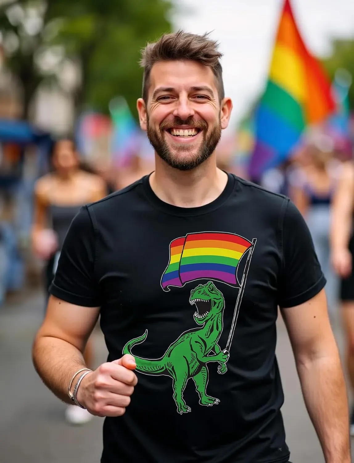 Tstars Love Pride Shirt for Men | LGBTQ Gifts - Gay Equality Rainbow Flag Mens Apparel