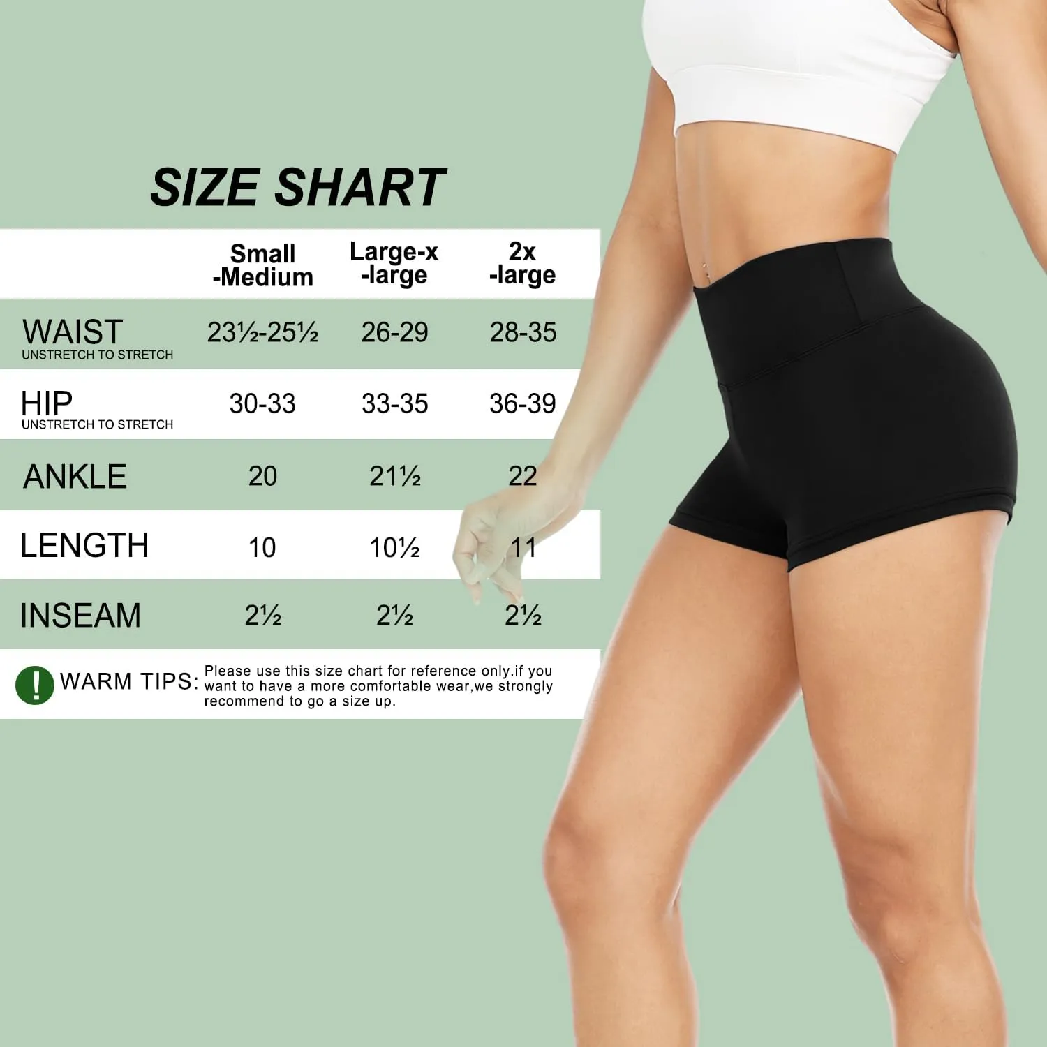 Women's 3"/5" High Waisted Biker Shorts - Spandex Yoga, Workout, Cycling, Volleyball, Dance | Athletic Booty Shorts