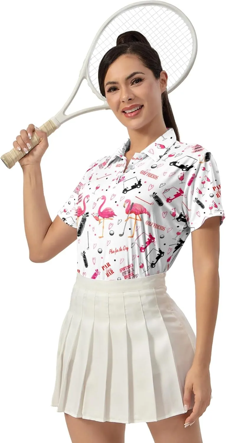 Women's Golf Shirt Moisture Wicking Quick Dry Polo Shirts Golf Outfits Golfer Gifts Ladies Polo Shirts