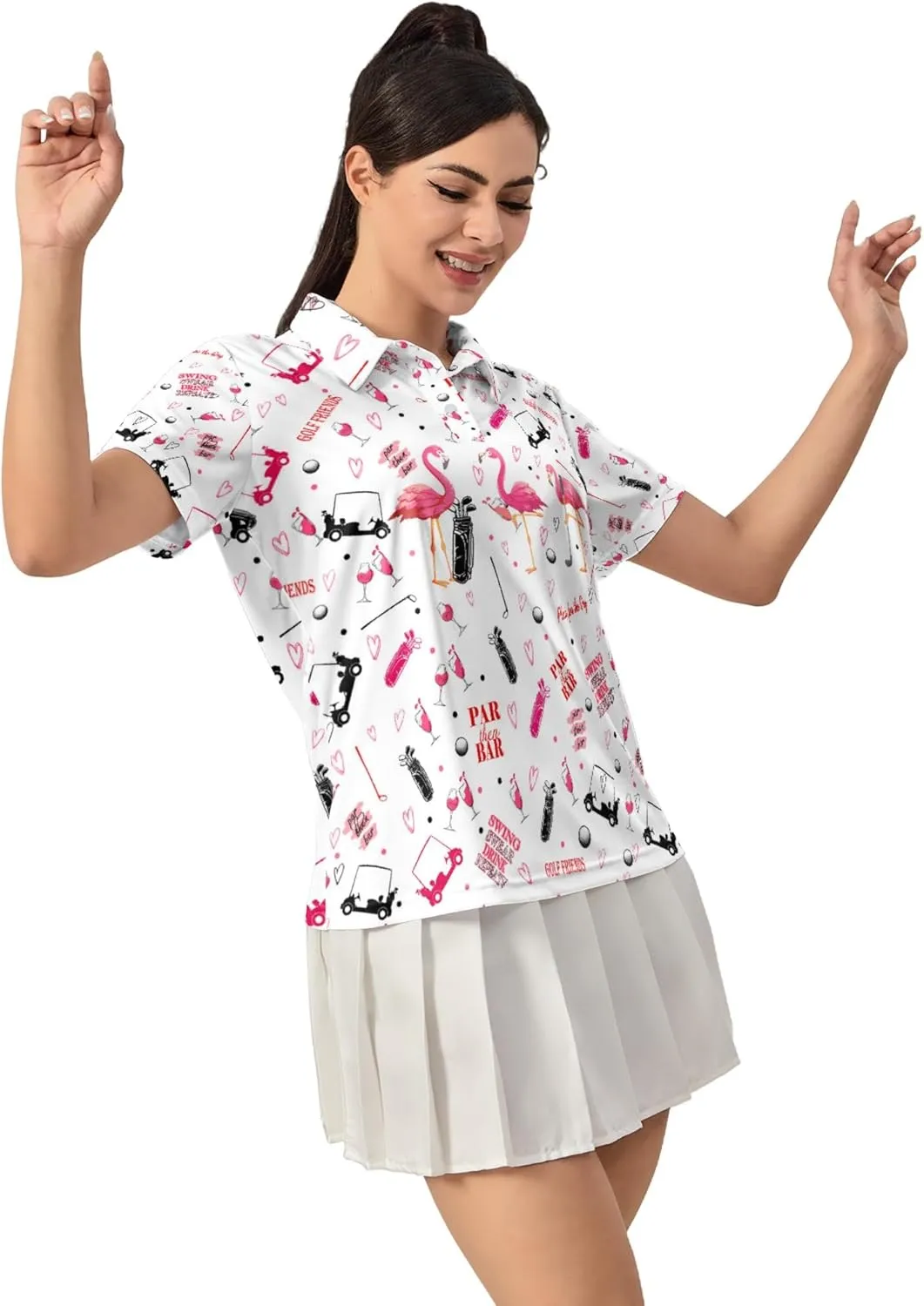 Women's Golf Shirt Moisture Wicking Quick Dry Polo Shirts Golf Outfits Golfer Gifts Ladies Polo Shirts