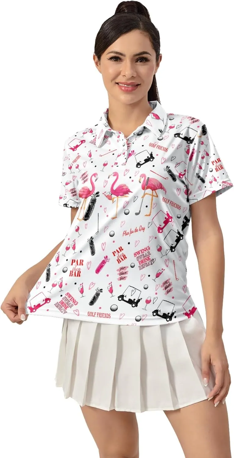 Women's Golf Shirt Moisture Wicking Quick Dry Polo Shirts Golf Outfits Golfer Gifts Ladies Polo Shirts
