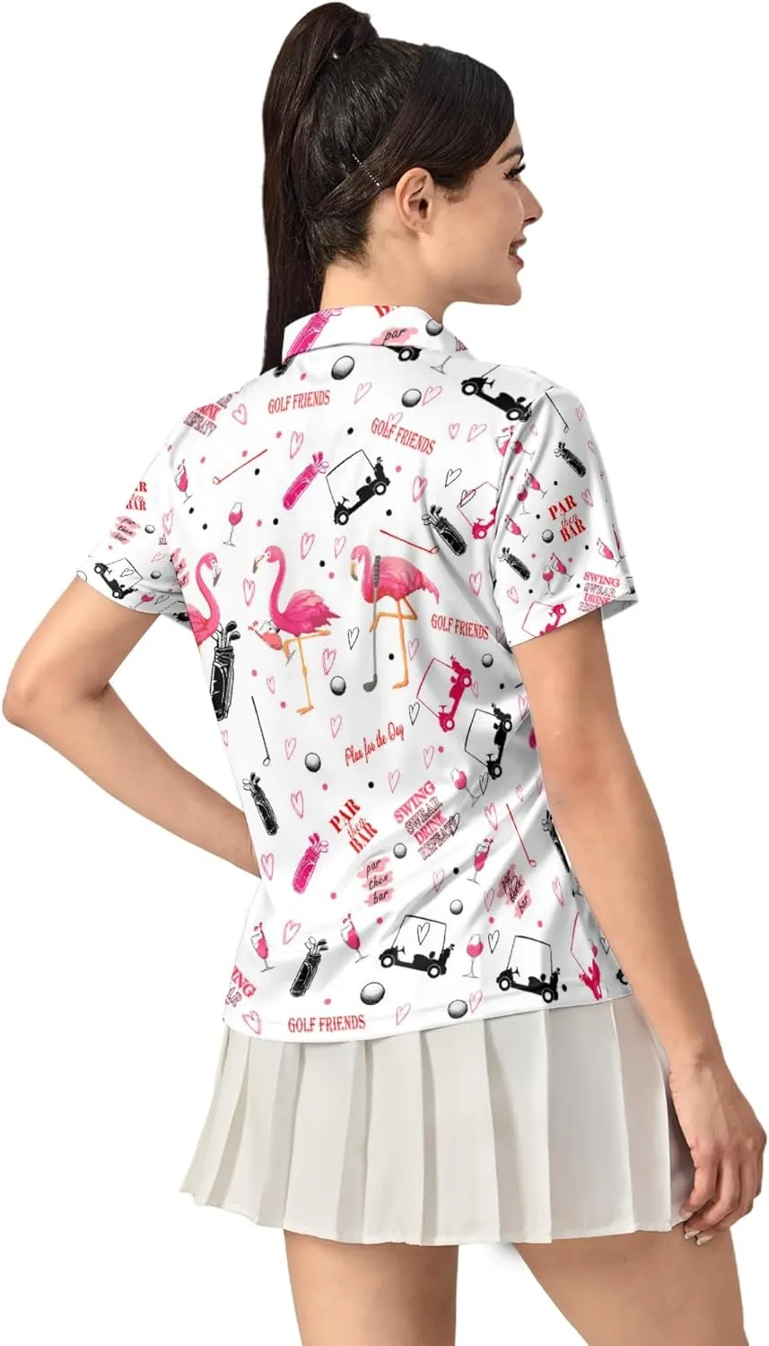Women's Golf Shirt Moisture Wicking Quick Dry Polo Shirts Golf Outfits Golfer Gifts Ladies Polo Shirts
